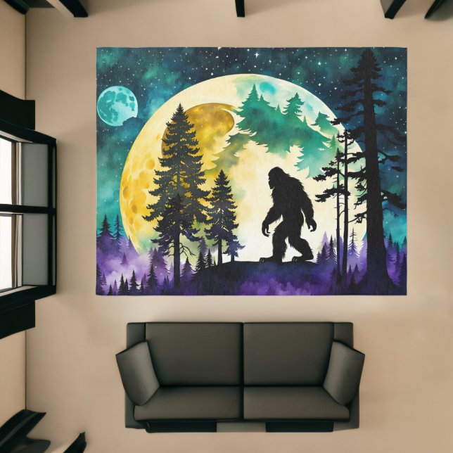 Sasquatch Full moon on the Mountain Rug (Insitu (Indoor 1))