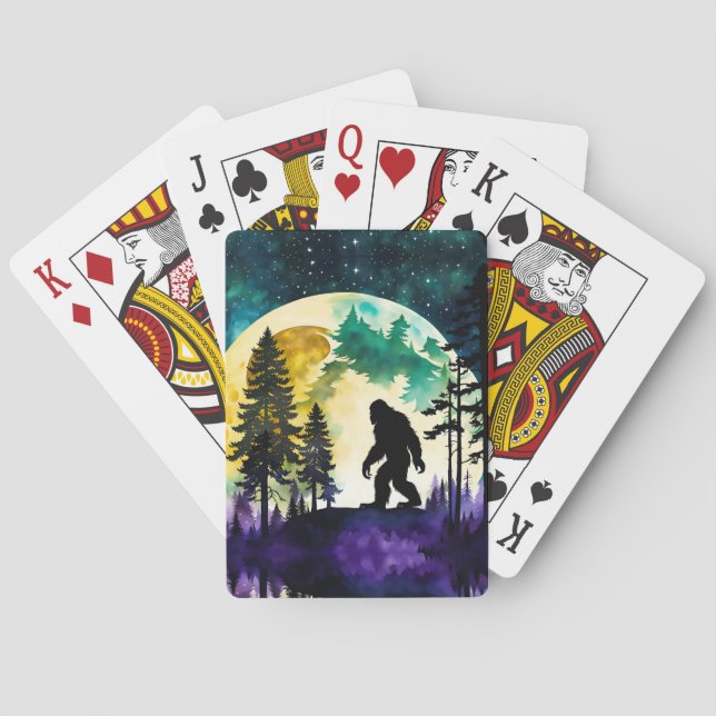 Sasquatch Full moon Poker Cards (Back)