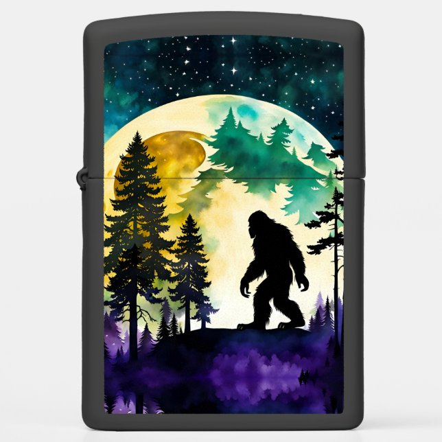 Sasquatch Full moon Zippo Lighter (Front)