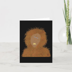 Sasquatch Funny Kid Created Art Bigfoot Convention Card