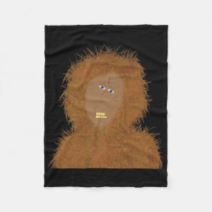 Sasquatch Funny Kid Created Art Bigfoot Convention Fleece Blanket