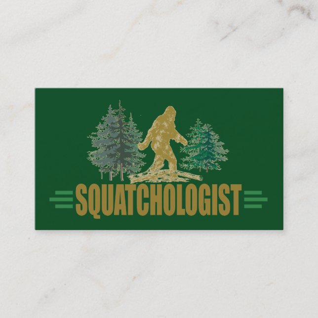 SASQUATCH - Funny Squatch Hunting Business Card (Front)