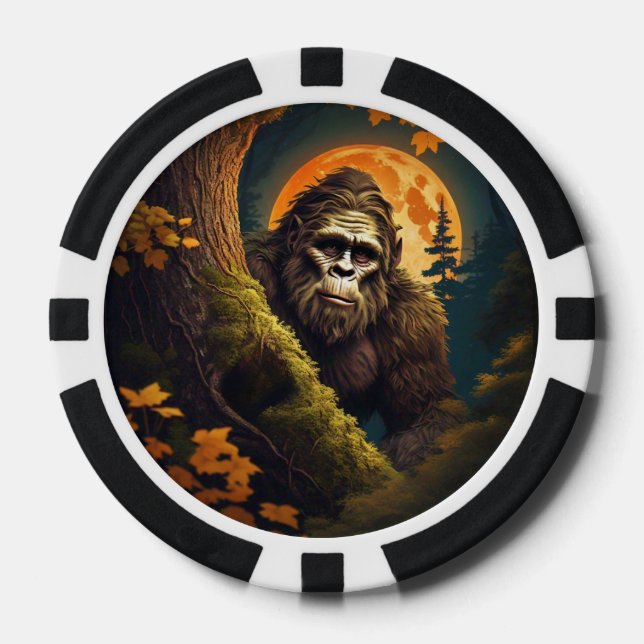 Sasquatch Hiding  Poker Chips (Front)