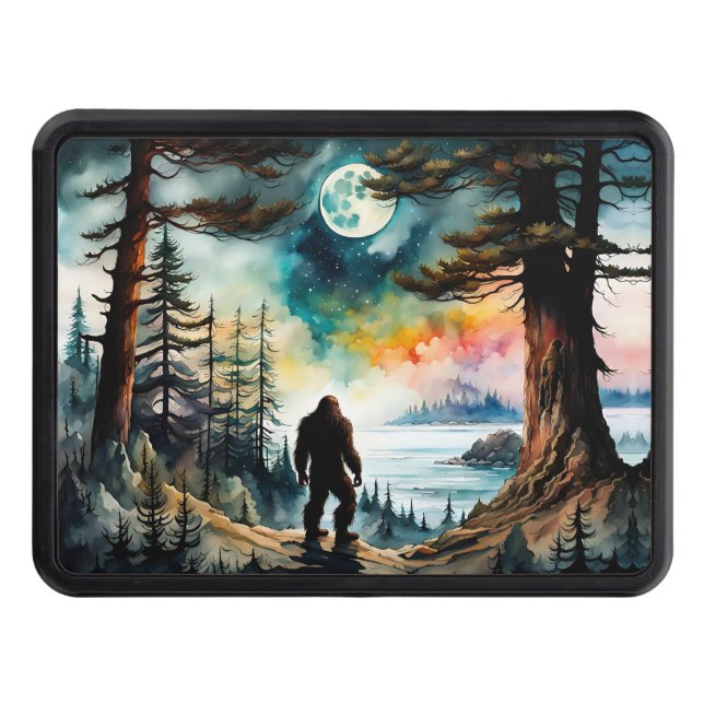  Sasquatch high on a Mountain Hitch Cover (Front)