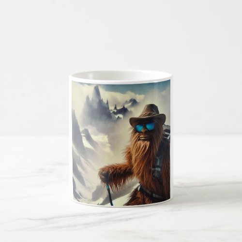 Sasquatch Hiking Mountains Coffee Mug