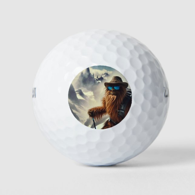 Sasquatch Hiking Mountains Golf Balls (Front)
