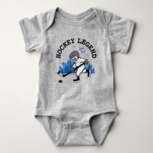 Sasquatch Hockey Legend Bigfoot Baby Bodysuit