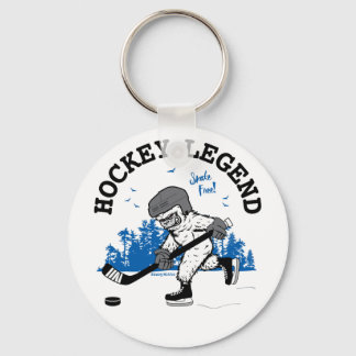 Sasquatch Hockey Legend Bigfoot Keychain