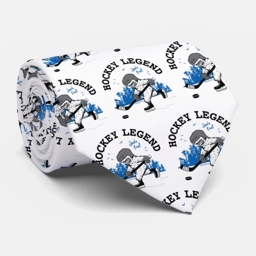 Sasquatch Hockey Legend Bigfoot Neck Tie