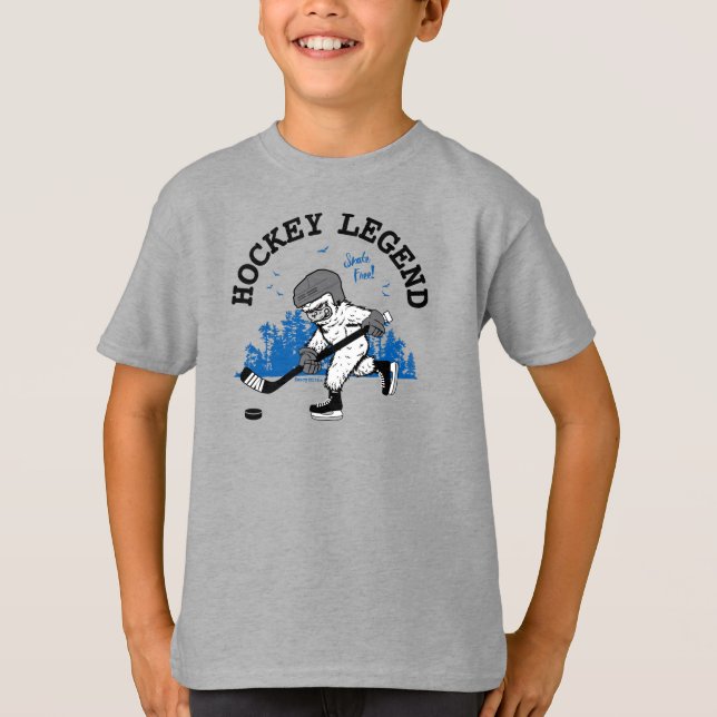 Sasquatch Hockey Legend Bigfoot T-Shirt (Front)