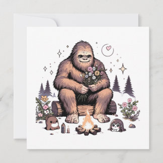 Sasquatch Holding Flowers