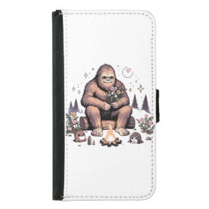 Sasquatch Holding Flowers Samsung Galaxy S5 Wallet Case
