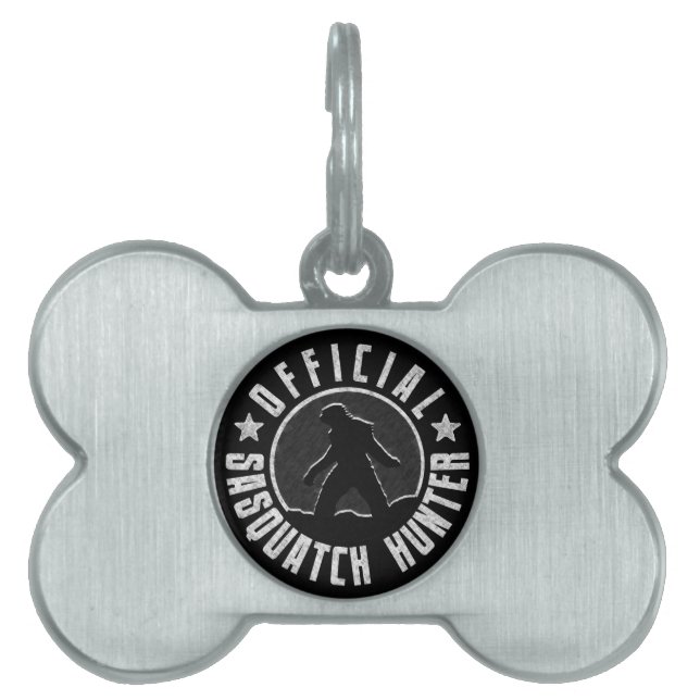 Sasquatch HUNTER Circle logo Pet ID Tag (Front)