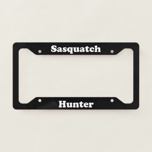 Sasquatch Hunter License Plate Frame