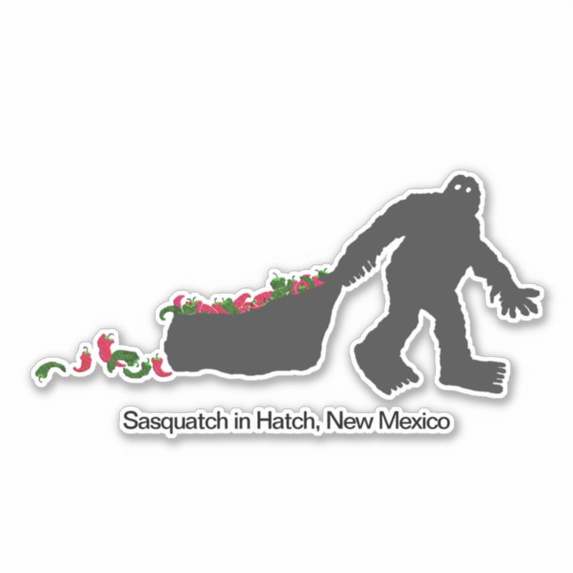 Sasquatch in Hatch, New Mexico Sticker (Front)