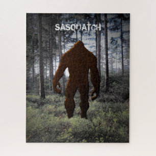 SASQUATCH IN WOODS JIGSAW PUZZLE
