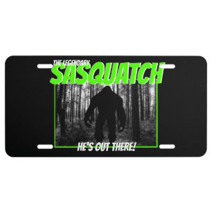 Sasquatch License Plate