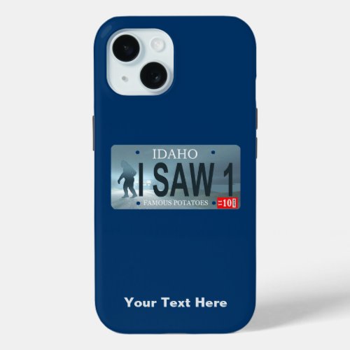 Sasquatch License Plate iPhone 15 Case