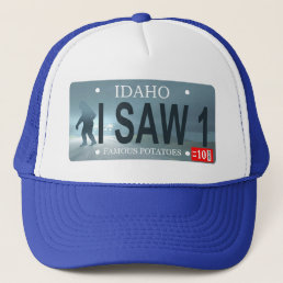 Sasquatch License Plate Trucker Hat