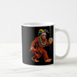Sasquatch Mardi Gras Bigfoot Parade Beads King Cak Coffee Mug