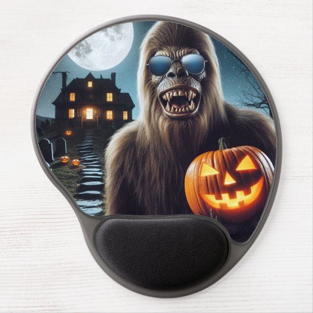 Sasquatch on Halloween Gel Mouse Pad (Front)