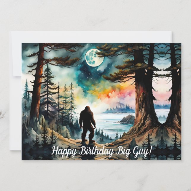 Sasquatch on Ridge overlooking the Ocean Birthday (Front)