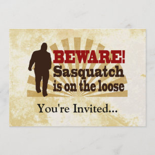 Sasquatch on the Loose Invitation