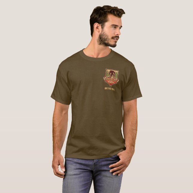 Sasquatch Outfitter Company T Shirt | HUNT BIG. (Front Full)