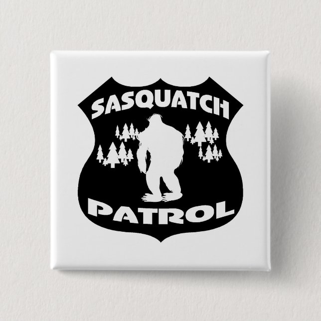 Sasquatch Patrol Forest Badge Pinback Button (Front)