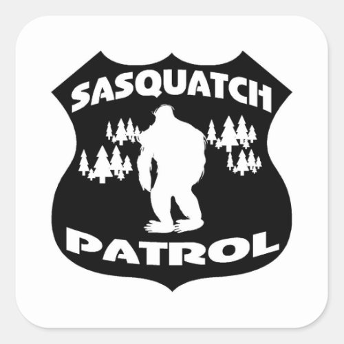 Sasquatch Patrol Forest Badge Square Sticker