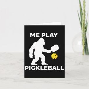 Sasquatch play pickleball funny bigfoot player card