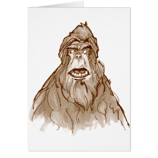 SASQUATCH PORTRAIT - Bigfoot Pro's Squatch Head Cards (Front)