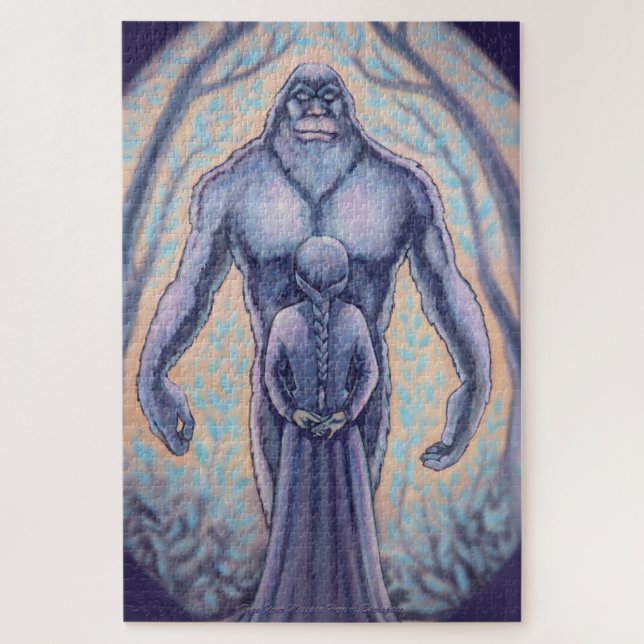 Sasquatch Puzzle Bigfoot & Maiden Art Puzzles (Vertical)