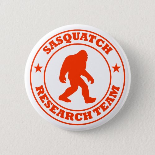 SASQUATCH RESEARCH TEAM _ Bigfoot Pros Red Logo Pinback Button