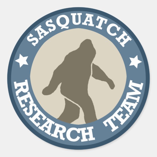Sasquatch Research Team Classic Round Sticker (Front)