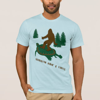 Sasquatch Ridin' a Turtle T-Shirt