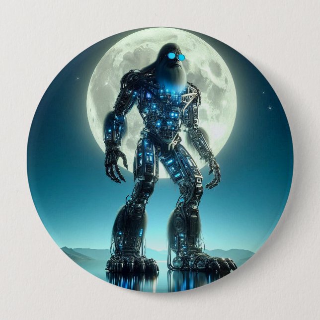 Sasquatch Robot Button (Front)