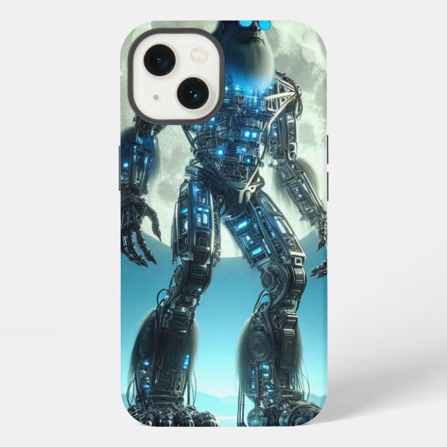 Sasquatch Robot Iphone Case (Back)