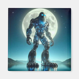 Sasquatch Robot Magnet