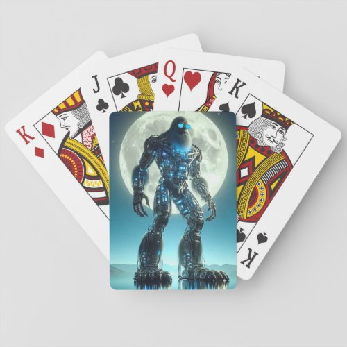 Sasquatch Robot Poker Cards