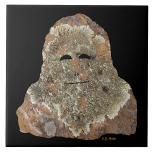 Sasquatch Rock Art Ceramic Tile