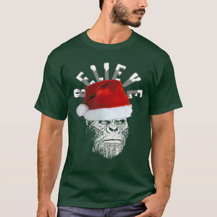 bigfoot christmas t shirt