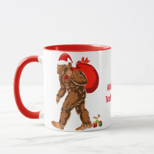 Sasquatch Santa Bigfoot Yeti Christmas Gift Mug