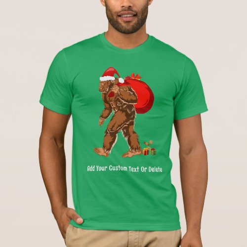 Sasquatch Santa Bigfoot Yeti Christmas Gift T_Shirt