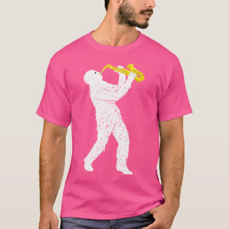 Sasquatch Saxophone Player Saxophonist Jazz Brass  T-Shirt