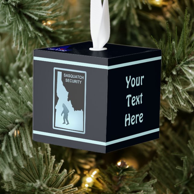 Sasquatch Security - Idaho Cube Ornament (Tree)