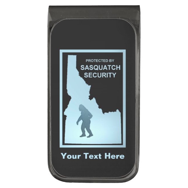 Sasquatch Security - Idaho Gunmetal Finish Money Clip (Front Vertical)