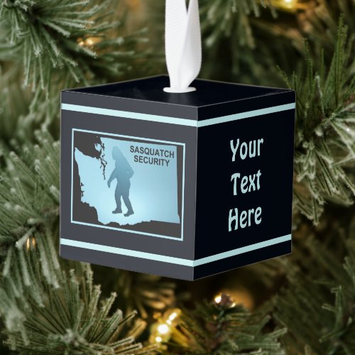 Sasquatch Security _ Washington Cube Ornament