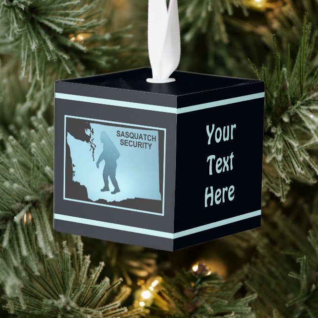 Sasquatch Security - Washington Cube Ornament (Tree)