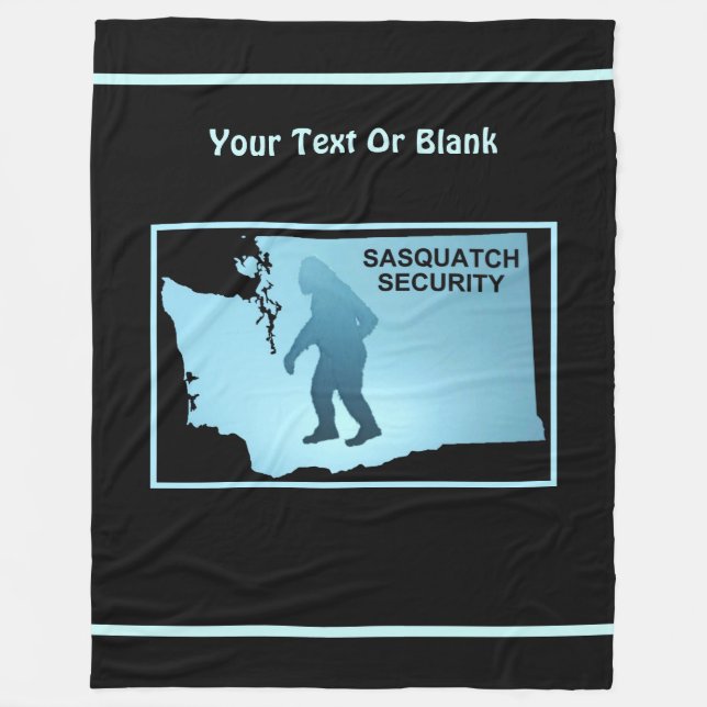 Sasquatch Security - Washington Fleece Blanket (Front)